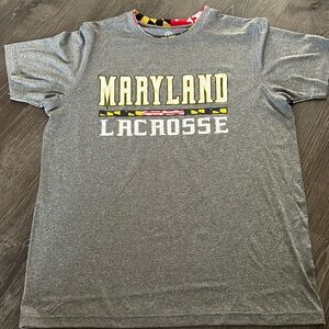 Light grey Maryland lacrosse shirt